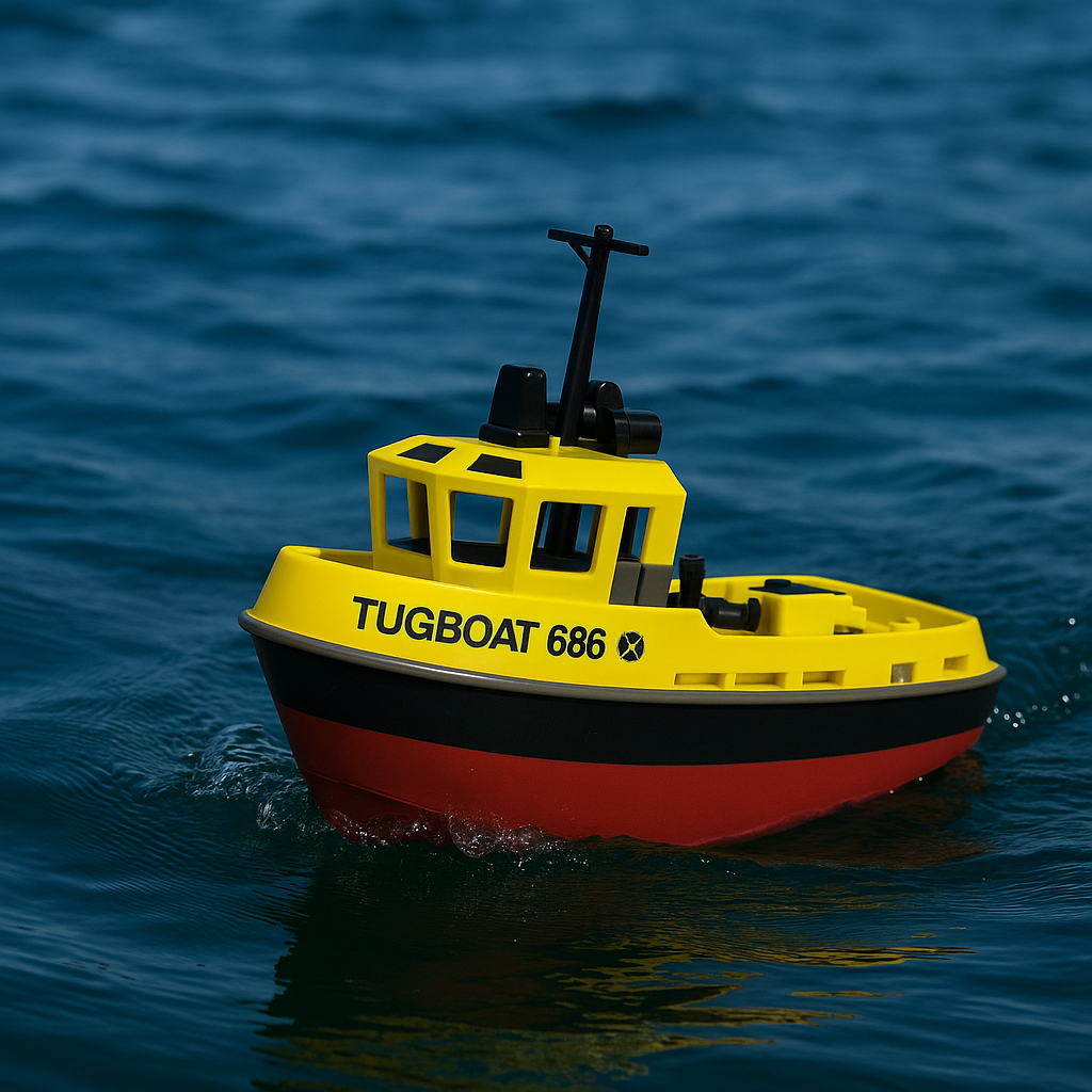 Powerful 1:72 Scale RC Tugboat β Dual Motor Fun for Water Adventures