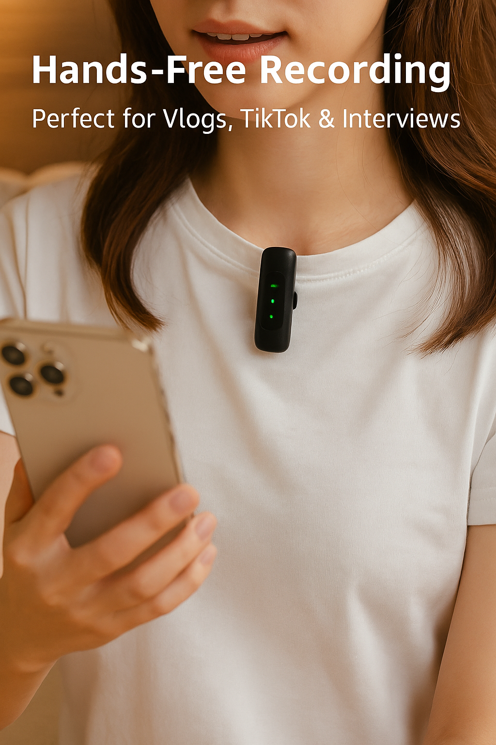 Portable Wireless Lapel Mic β Pro Sound with Charging Box for iPhone & Android