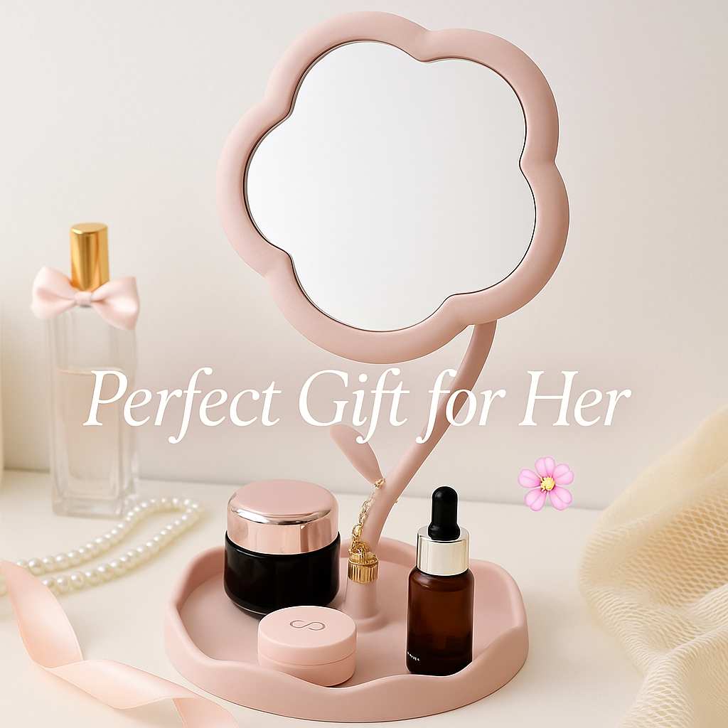 Aesthetic Sunflower Makeup Mirror – Perfect Desktop Vanity Decor