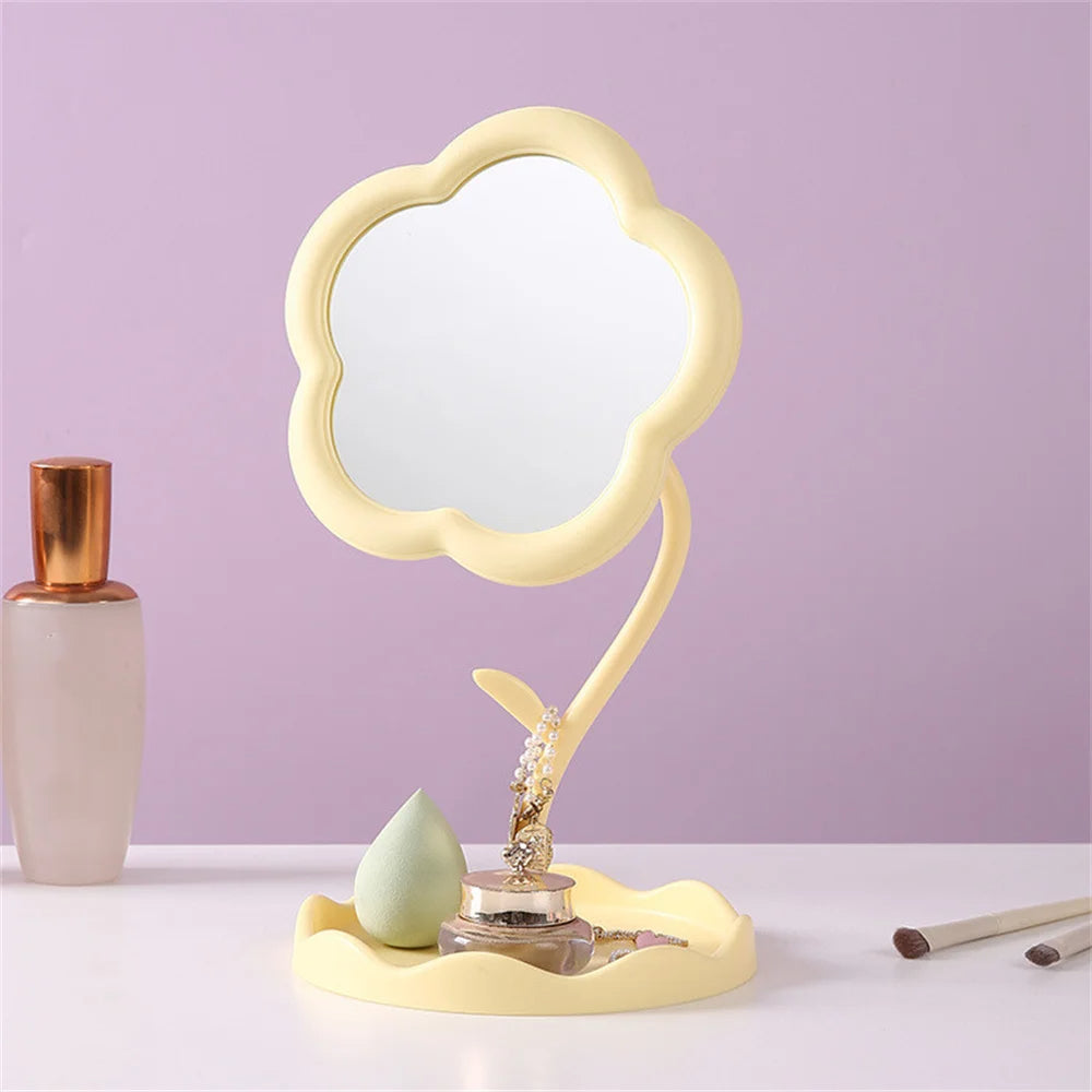 Aesthetic Sunflower Makeup Mirror – Perfect Desktop Vanity Decor