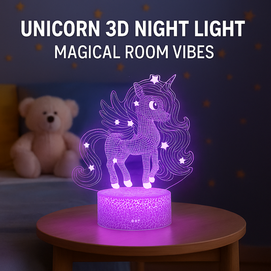Magical Unicorn Night Light for Kids – 16 Color Changing Lamp with Remote