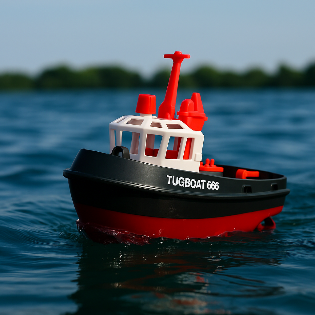 Powerful 1:72 Scale RC Tugboat – Dual Motor Fun for Water Adventures