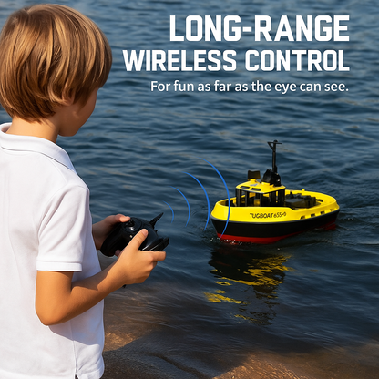 Powerful 1:72 Scale RC Tugboat – Dual Motor Fun for Water Adventures