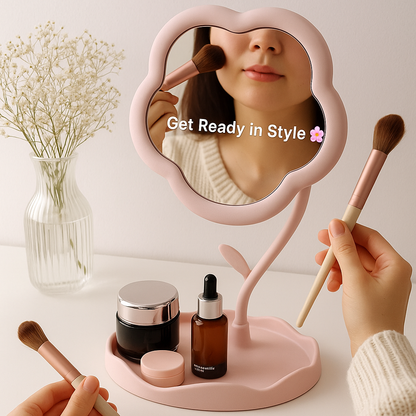 Aesthetic Sunflower Makeup Mirror – Perfect Desktop Vanity Decor