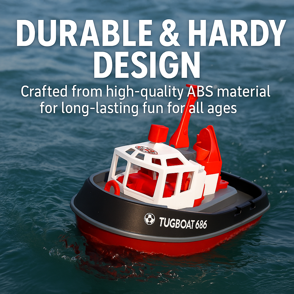 Powerful 1:72 Scale RC Tugboat – Dual Motor Fun for Water Adventures