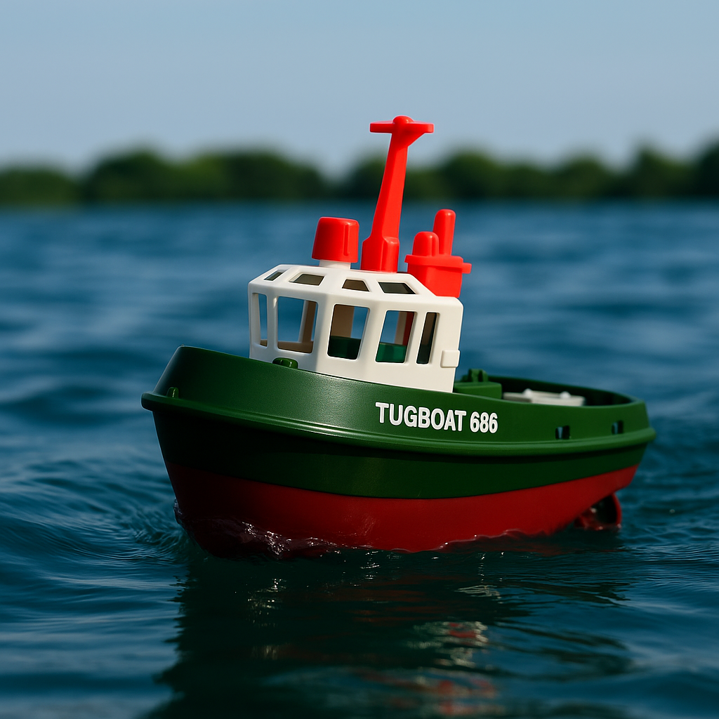Powerful 1:72 Scale RC Tugboat – Dual Motor Fun for Water Adventures