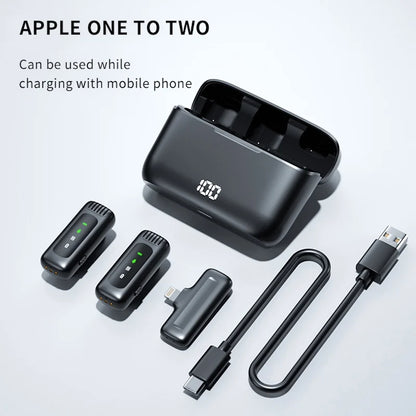 Portable Wireless Lapel Mic – Pro Sound with Charging Box for iPhone & Android