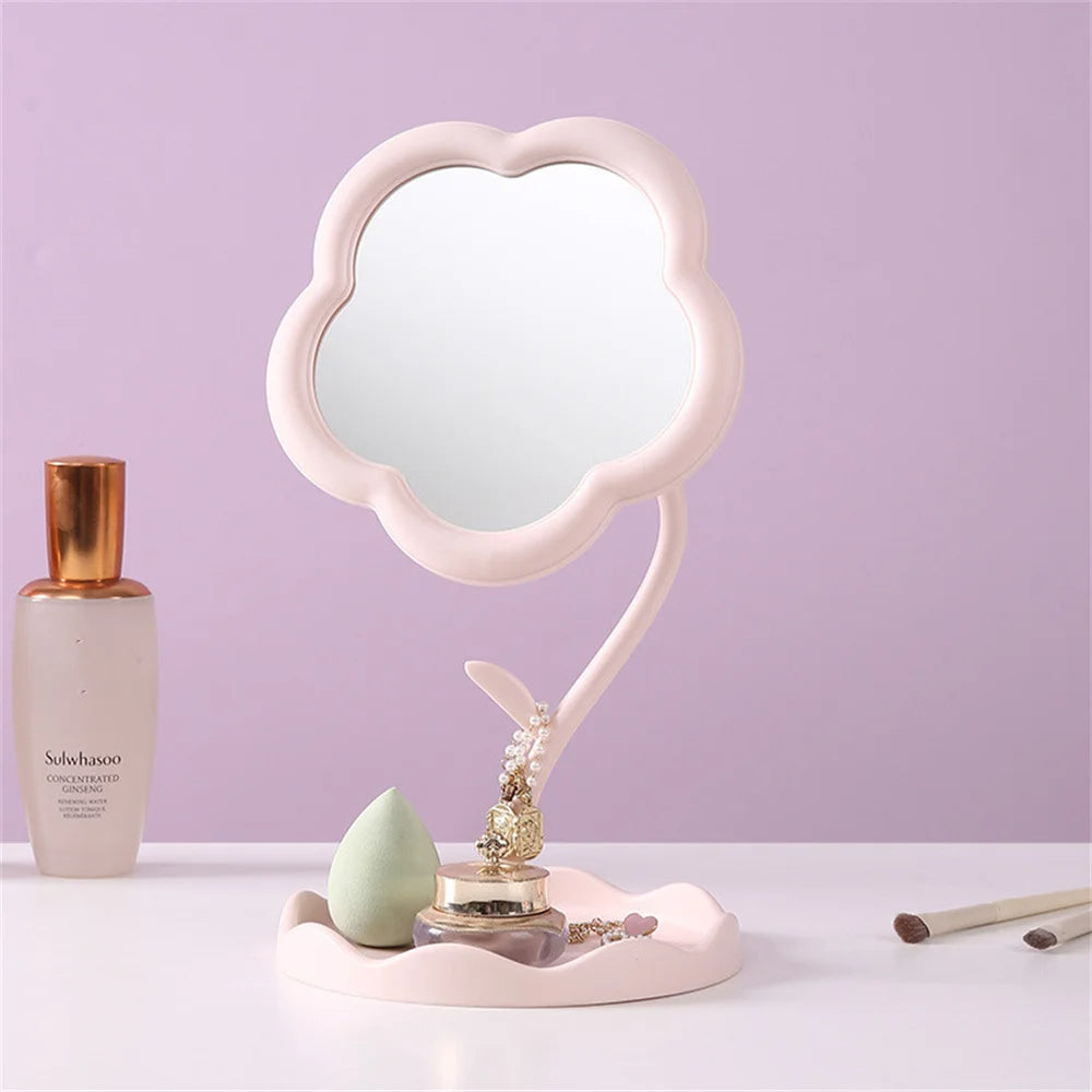 Aesthetic Sunflower Makeup Mirror – Perfect Desktop Vanity Decor