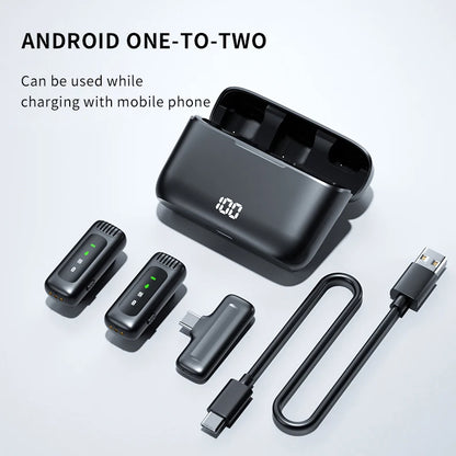Portable Wireless Lapel Mic – Pro Sound with Charging Box for iPhone & Android